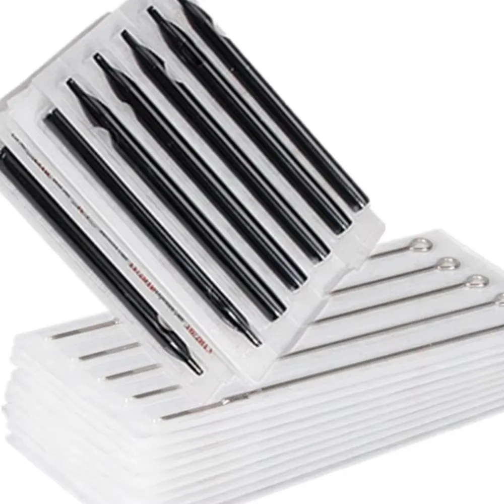 50PCS/Box Disposable Tattoo Long Tips RT/DT/FT Black Sterilized Tattoo Needle Nozzle Tip Tubes for Machine Grip Needle tattoo microblading needles disposable tattoo tips