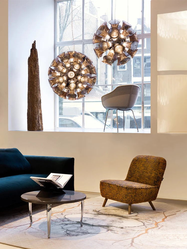 

Designer's Light Luxury Horn Flower Bedroom, Restaurant, Bar, Living Room, Hanging Hollow chandelier