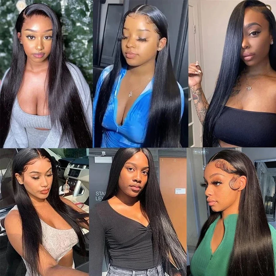 Bone Straight 13x6 Lace Front Wigs Human Hair Brazilian Transparent Wigs For Black Women 13x4 4x4 Hd Lace Frontal Human Hair Wig 4