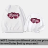 Mama Mini Print Valentine Family Matching Outfits Mom Kids Sweatshirt Family Clothes Valentine Day Party Women Children Outfits 5