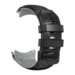 Premium 26mm No - Gap Silicone Strap for Garmin Instinct 2X Solar - Tactical Edition Watch (Black grey)
