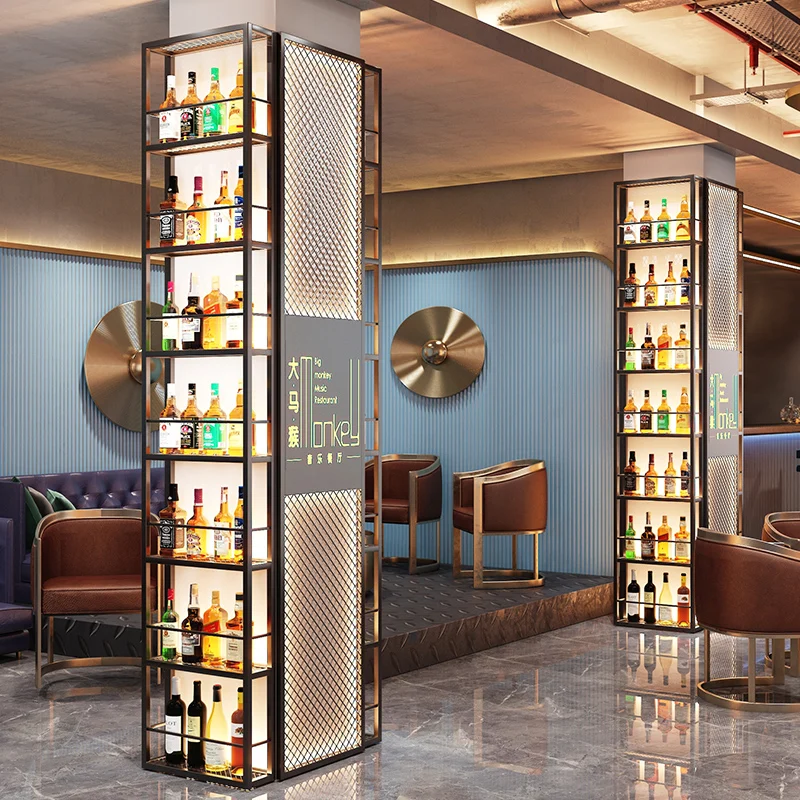 Wine Cabinet Glass Bar Luxury Living Room Exhibition Wall Display Modern Storage Garden Furniture Sets Corner Home Outdoor Rack