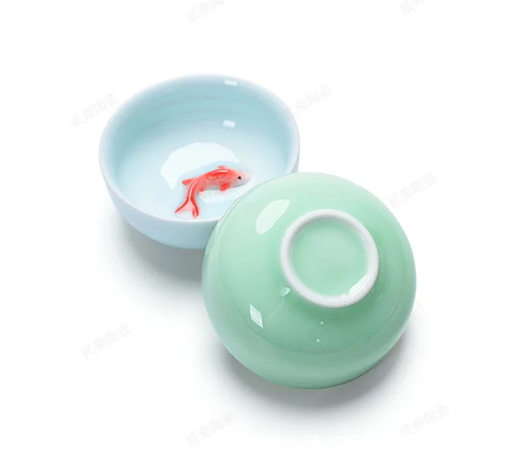 Hand-painted orchid ceramic small tea jar Creative storage jar Kung Fu tea set mini bin household storage