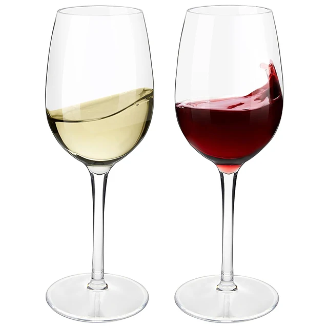 MICHLEY 2/4/6PCS Unbreakable Plastic Red Wine Glasses Picnic Set Reusable Shot Glasses Dishwasher For Party Barware 12.5oz 355ML