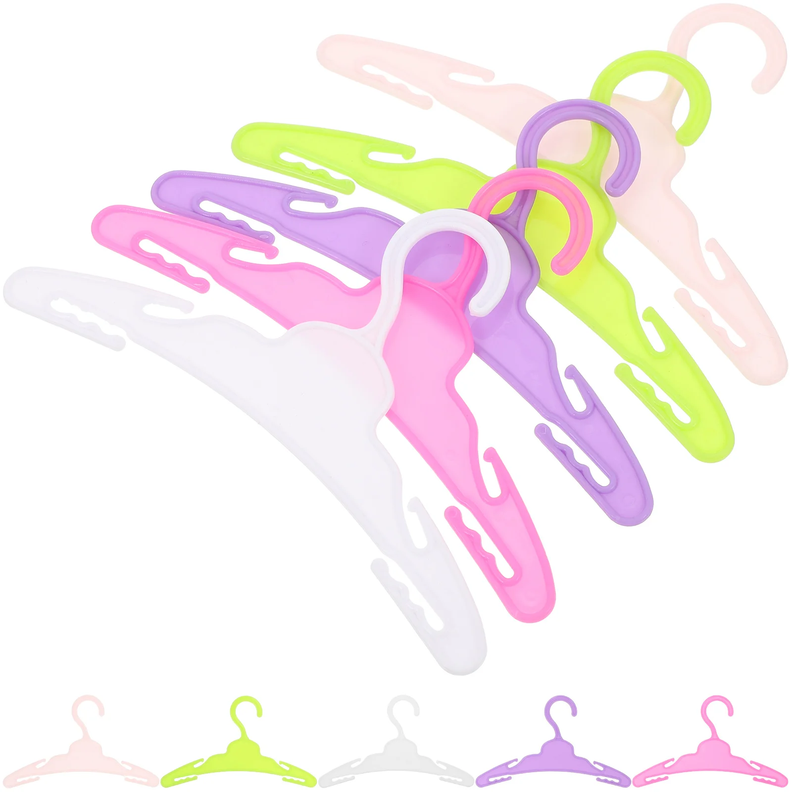 

10 Pcs Mini Hanger Coat Hangers Small Simulated Tiny Clothes Delicate Plastic Lifelike House Simulation