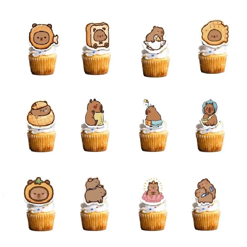Animal Theme Children's Birthday Party Cake Decoration Capybara Cake Toppers Capybara Happy Birthday Insert party decorations birthday party supplies cake topper cake decorations cake toppers