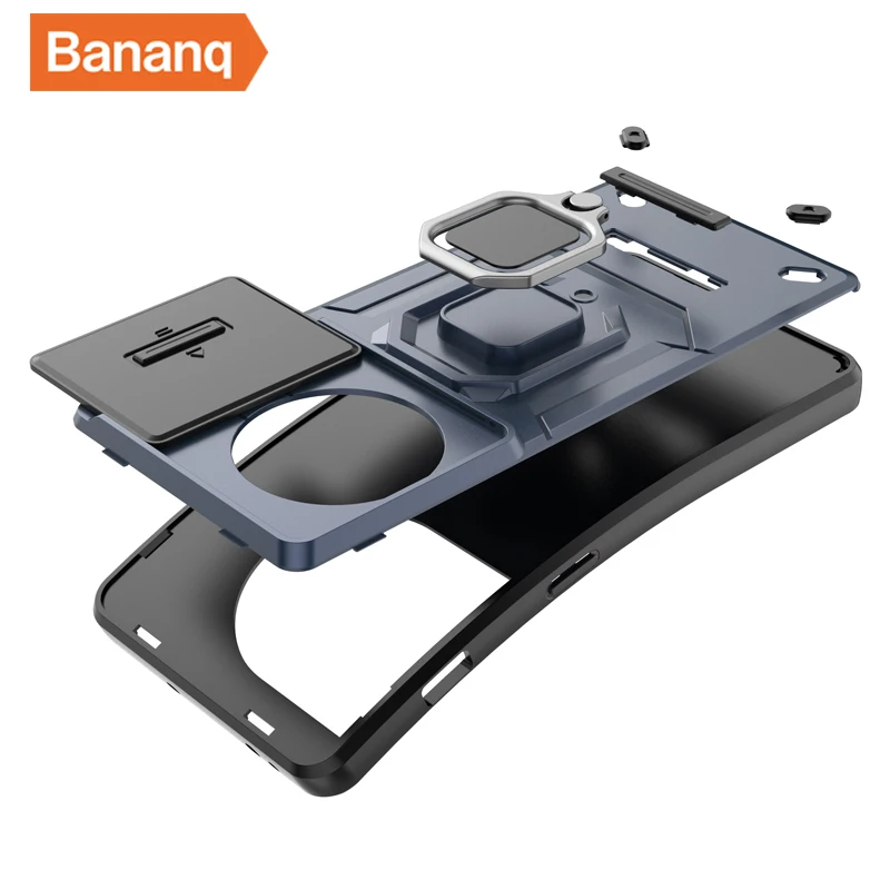 Étui de protection d'objectif d'appareil photo Bananq Slide 11 11R ACE 2 avec anneau magnétique et support pour OnePlus Nord N30 CE3 Lite_voghion.com
