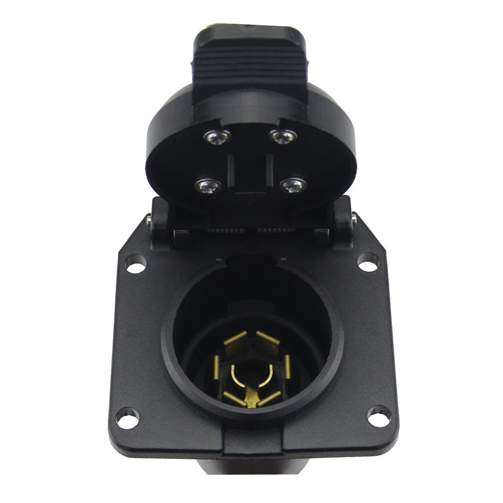 7 Pin Power Plug Socket Adapter Trailer Connector 6-24V for US Vehicles Car Truck Caravan Accessories