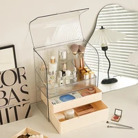 Clear Makeup Organizer PET Dustproof Storage Box, Bathroom Organizer, Lipstick Organizer Box, Acrylic 2
