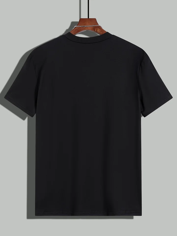 Mens Casual Short Sleeve Tee with Print