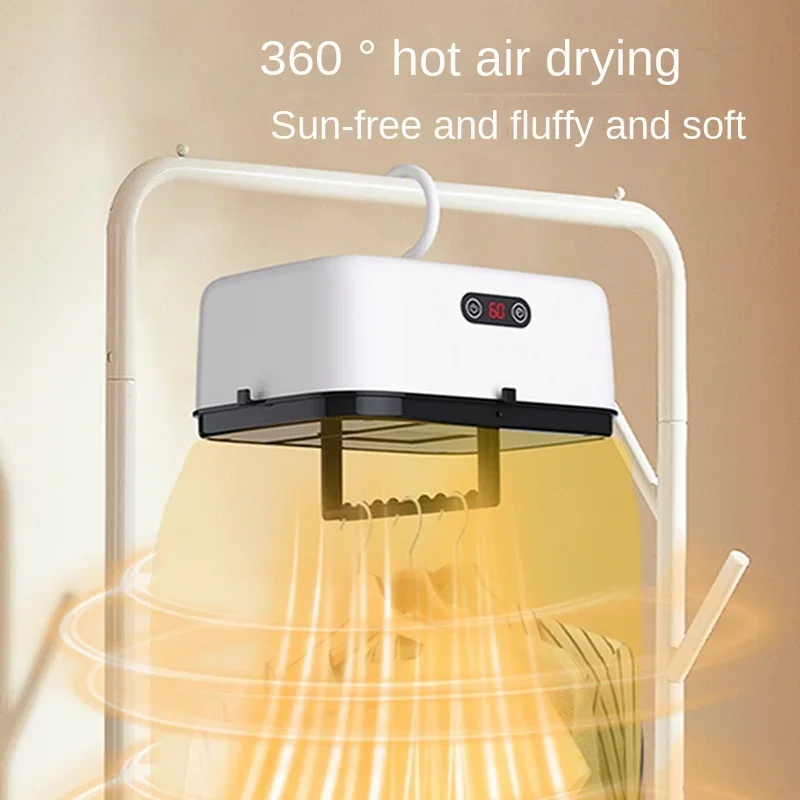 Electric Clothes Dryer Portable Folded Travel Warm Air Dryer 600W Smart Drying Laundry Dryer Ultraviolet Dryer Machine 220V 2