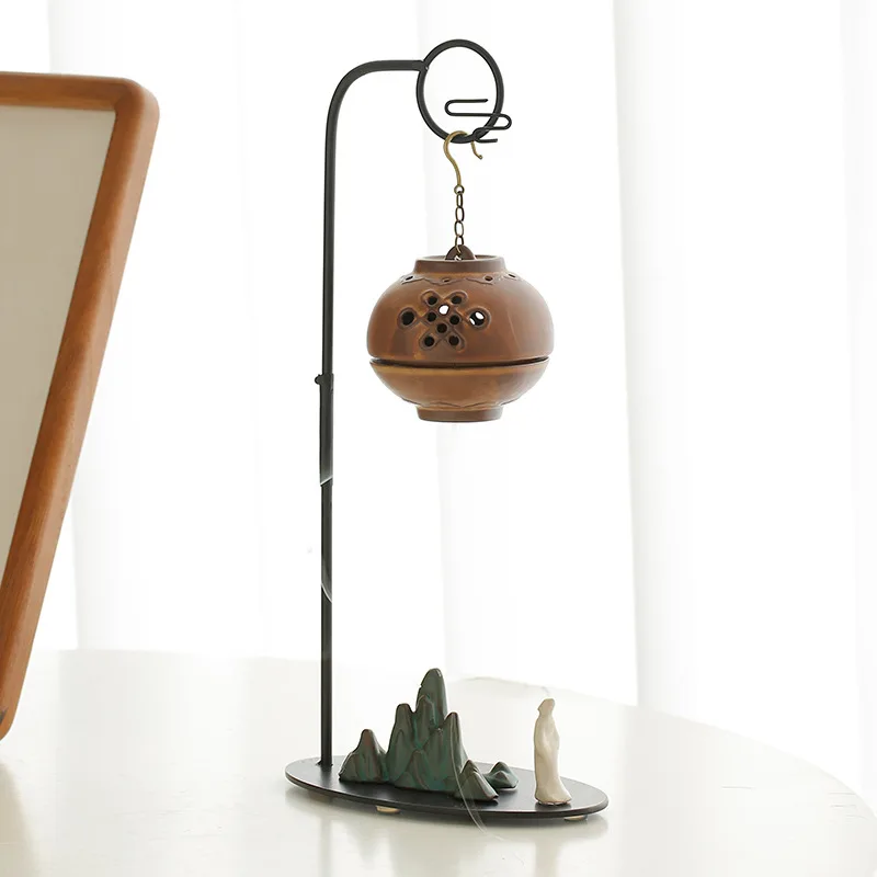 Creative Backflow Incense Burner, Ceramic Aromatherapy Stove Decoration, Incense Coil, Simple Modern Living Room Interior Deskto