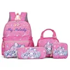 4pcs Sanrio hello kitty kuromi school bag cartoon backpack student backpack fashion cartoon pencil case shoulder messenger bag 6