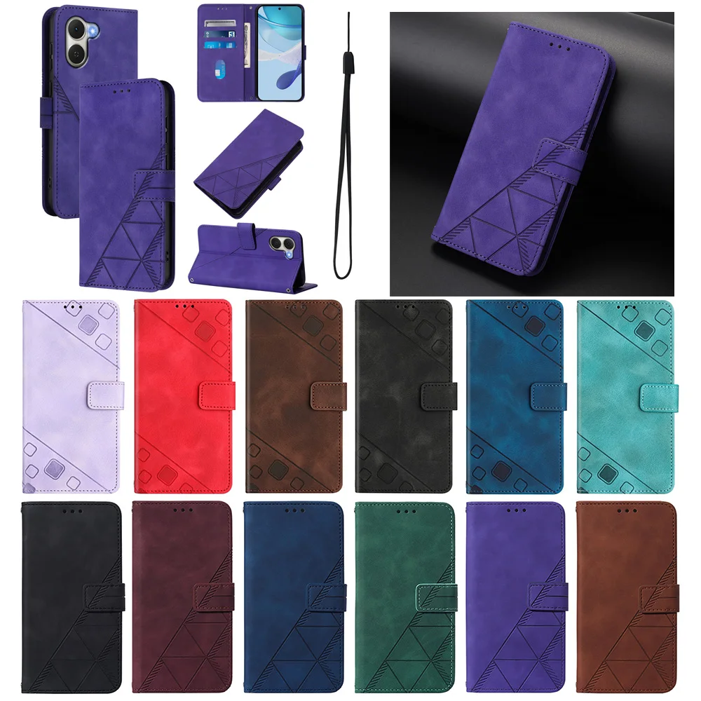 Leather Slim Flip Wallet Phone Case with Card Holder