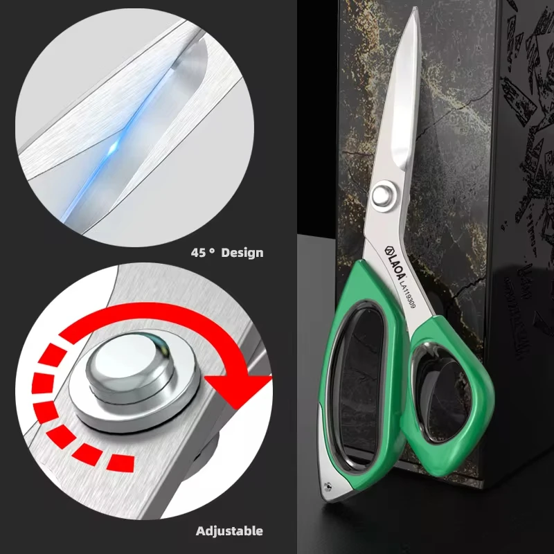 LAOA Multifunction Scissor Industrial Stainles Steel Professional Kitchen Scissors Sewing Tailor Scissor Food Cloth Cutting Tool 3