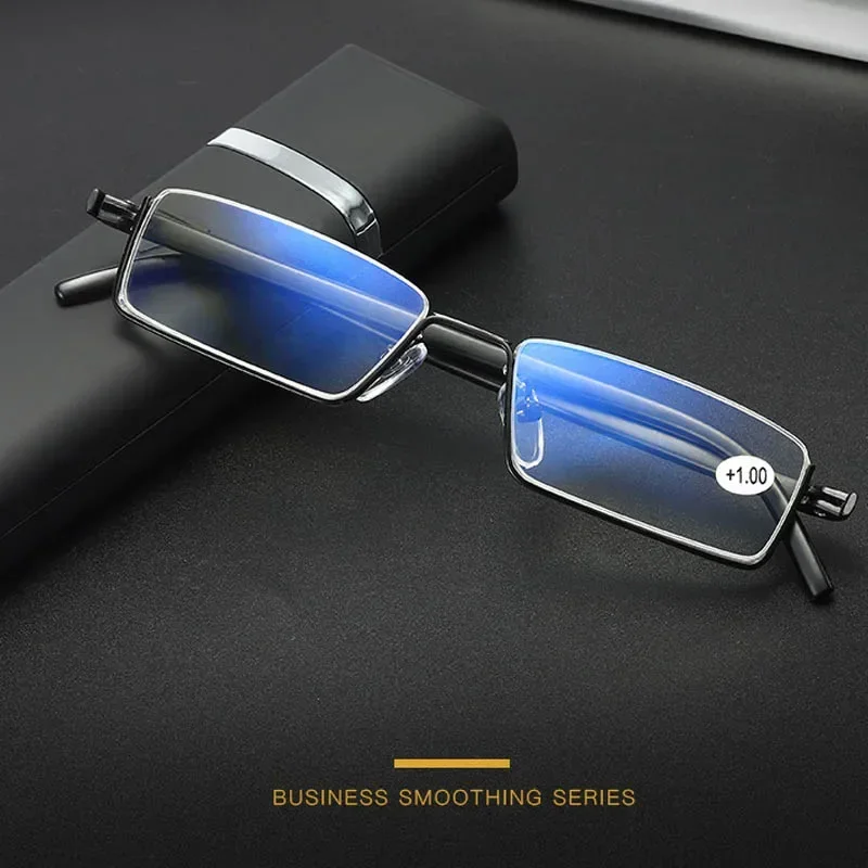 Universal TR90 Half Frame Anti-Blue Light Reading Glasses with Case