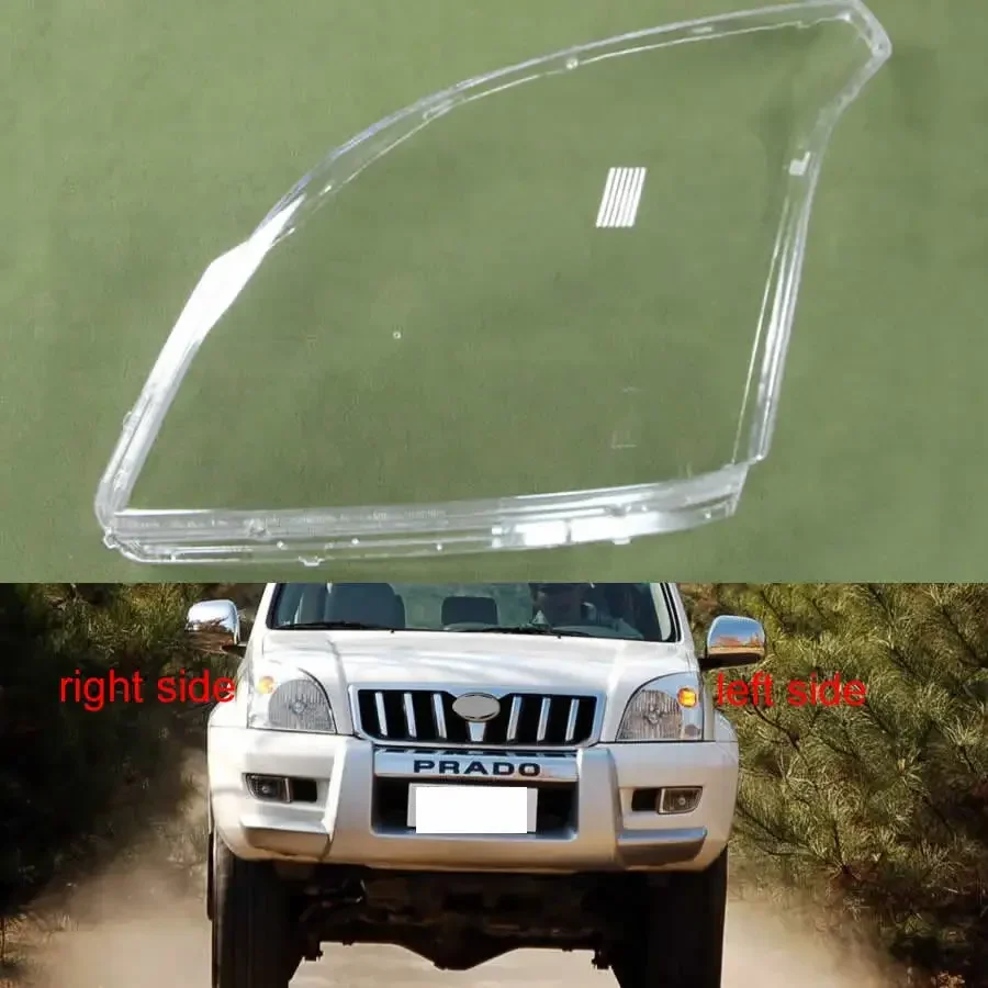 For Toyota Prado 400 2003-2009 Car Accessories Headlight Lens Cover Headlamp Shell Lampshade Transparent Shade Mask Plexiglass