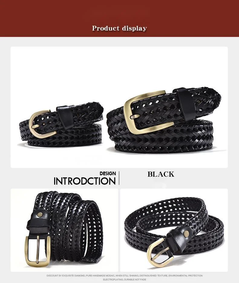 Jauna, karsti pārdota, roku darbs austa josta, īsta āda, govs āda, vīriešu retro ikdienas adatas sprādze, doba sieviešu josta_voghion.com