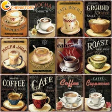 

CHENISTORY Diy Paint By Numbers For Adults Crafts Coffee Posters Hand Paind Kit Canvas Oil Painting Landscape Living Room Decor