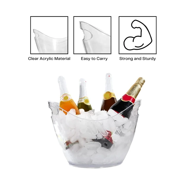 Large Ice Bucket For Cocktail Bar Mimosa Bar Supplies Ice Tub