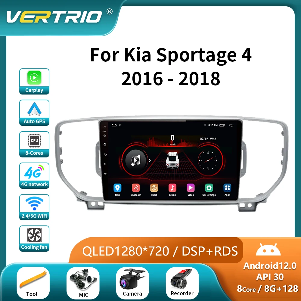 

2din for KIA Sportage 4 KX5 2016 - 2018 Android Car Radio Multimedia Video Navigation GPS 2 Din Stereo DVD Accessories Speakers