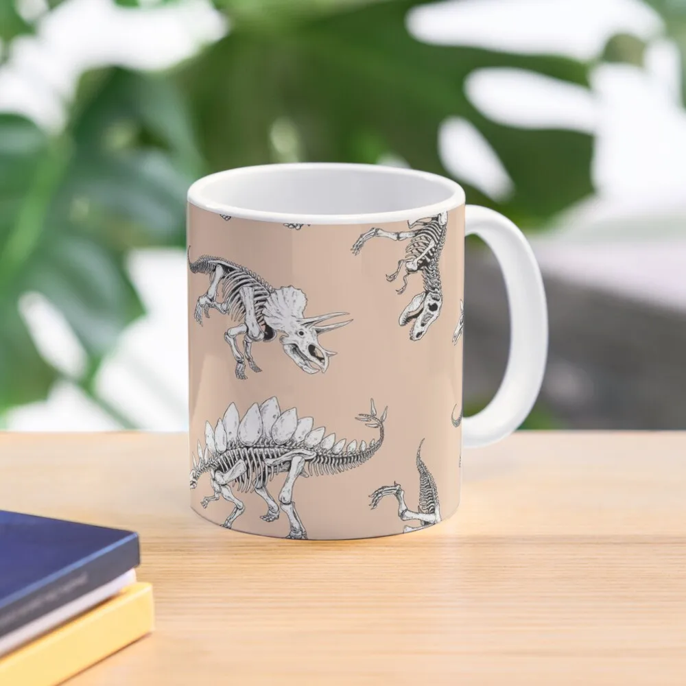 

Dino Skeleton Collection, T-Rex, Stegosaurus and Triceratops Coffee Mug Mixer Mug Thermal Cup For Coffee