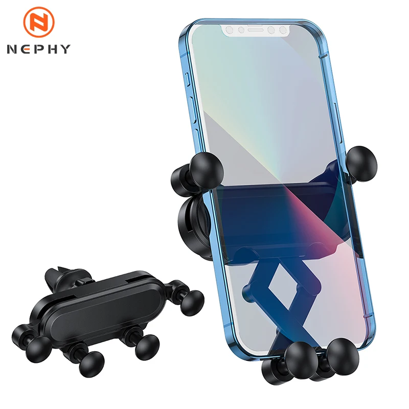 Soporte de coche de gravedad para teléfono, montaje de Clip de ventilación  de aire, soporte móvil para GPS para iPhone 13, 12, 11 Pro, Max, 8, 7,  Xiaomi Redmi, Samsung - AliExpress