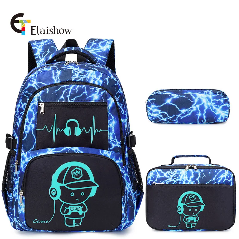 Waterproof Luminous Children School Bags For Boys Kids Backpack School Backpack Primary Schoolbag Book Bag Mochila 3