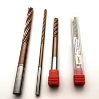 Coated Carbide Chucking Machine  Spiral Reamer Extended Reach  Long Neck Full length 150mm Dia. 5-20mm H7 HRC 60 for Blind-hole 1