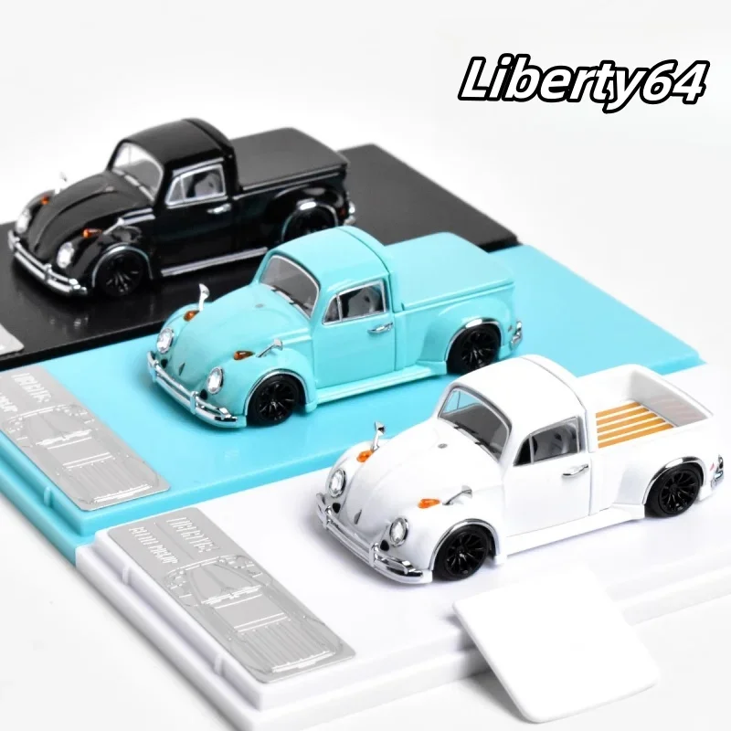 1:64 Volkswagen Beetle pickup classic car with cargo lid, alloy