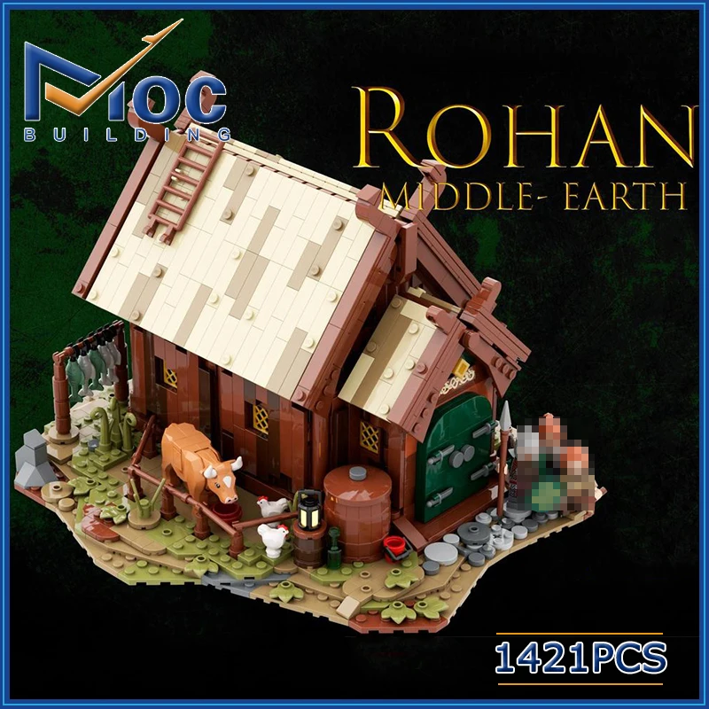 

1421pcs Ring Movie Serie UCS Rohan Warrior House Building Block Assembly Bricks DIY Model Toy Architecture Collection For Kid