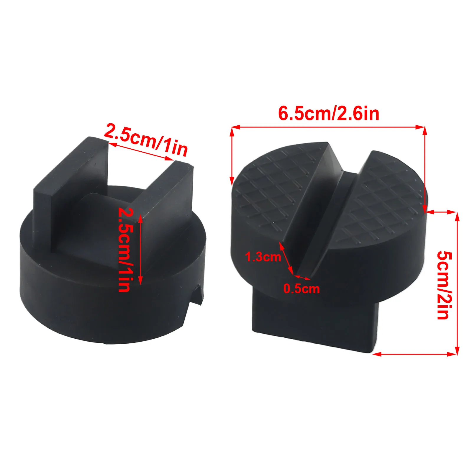 

Black Axle Stand Pad Frame Grip Rail Safety Slotted Weld 2Pcs 2pcs Jack Practical To Use Brand New High Quality