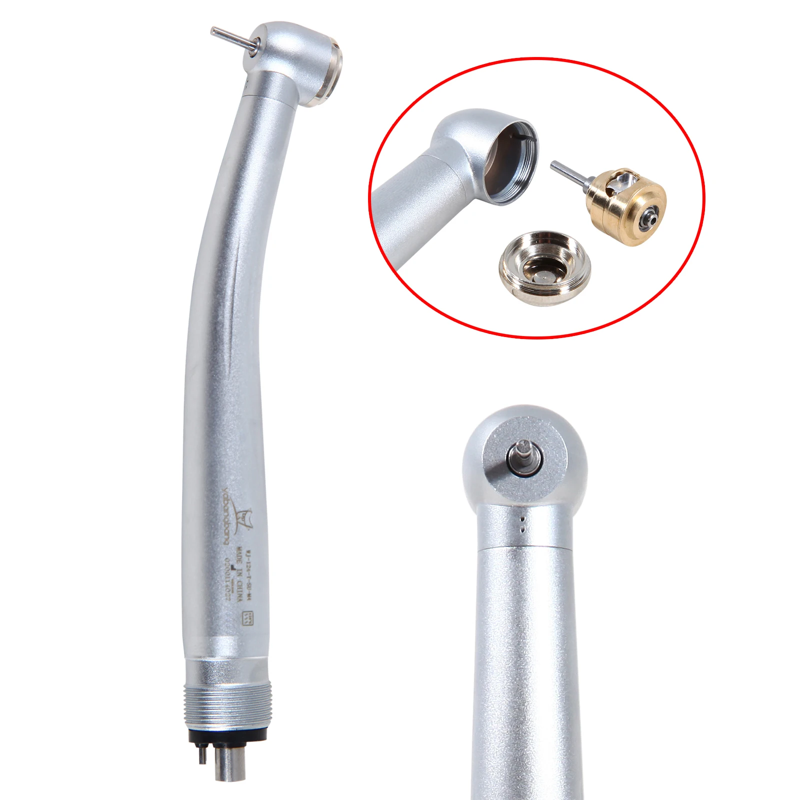4 Hole High Speed Dental Handpiece Air Turbine Nsk Push Button Clean Big Head Single Water Spray