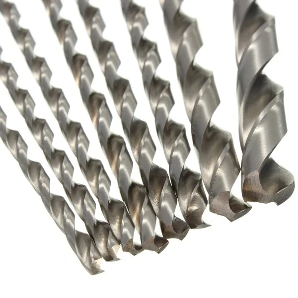 Drill Bit 2mm/3mm/4mm/5mm/6mm/7mm/8mm Length 200mm HSS Straight Shank Wood Aluminum Plastic