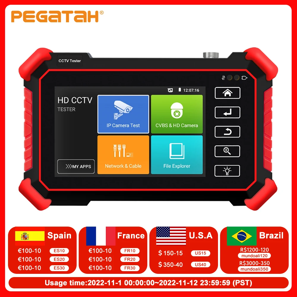 4 Inch Cctv Tester Ip Camera Mini Monitor 8K H.265 Main Stream Test Ahd