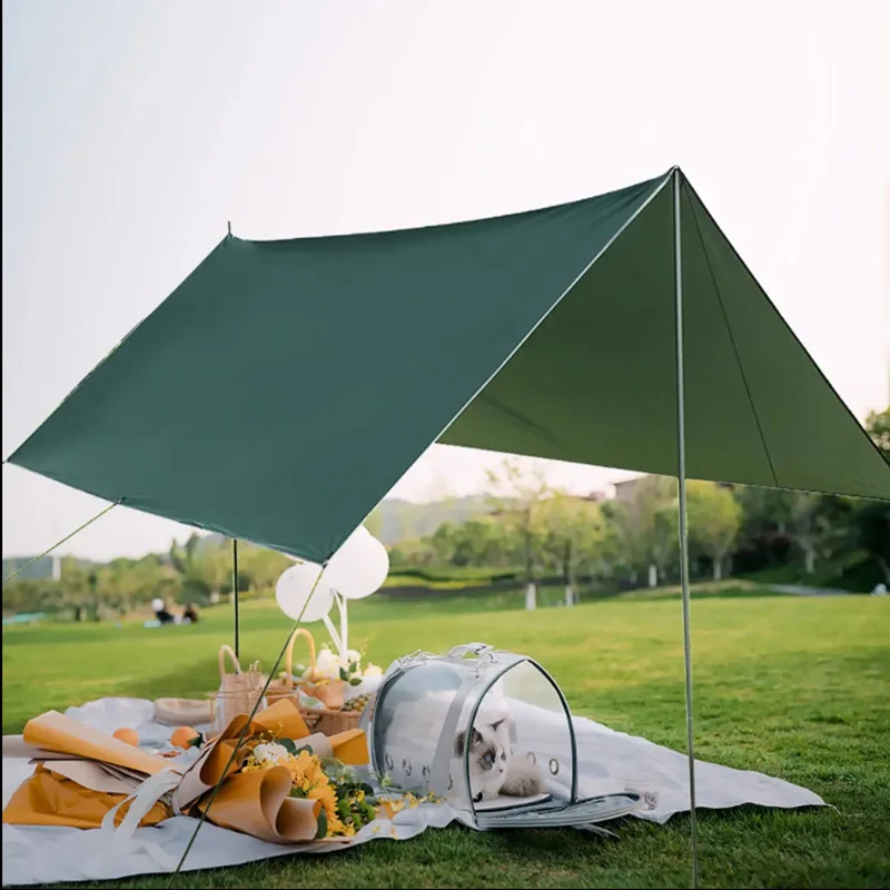 Lightweight camping tent canvas waterproof sunscreen UV resistant camping hiking travel sunshade