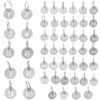 50 Pcs Stainless Steel Number Plate Key Labels with Rings Tags Round Hanging for Luggage Metal Numbered Keyring 1