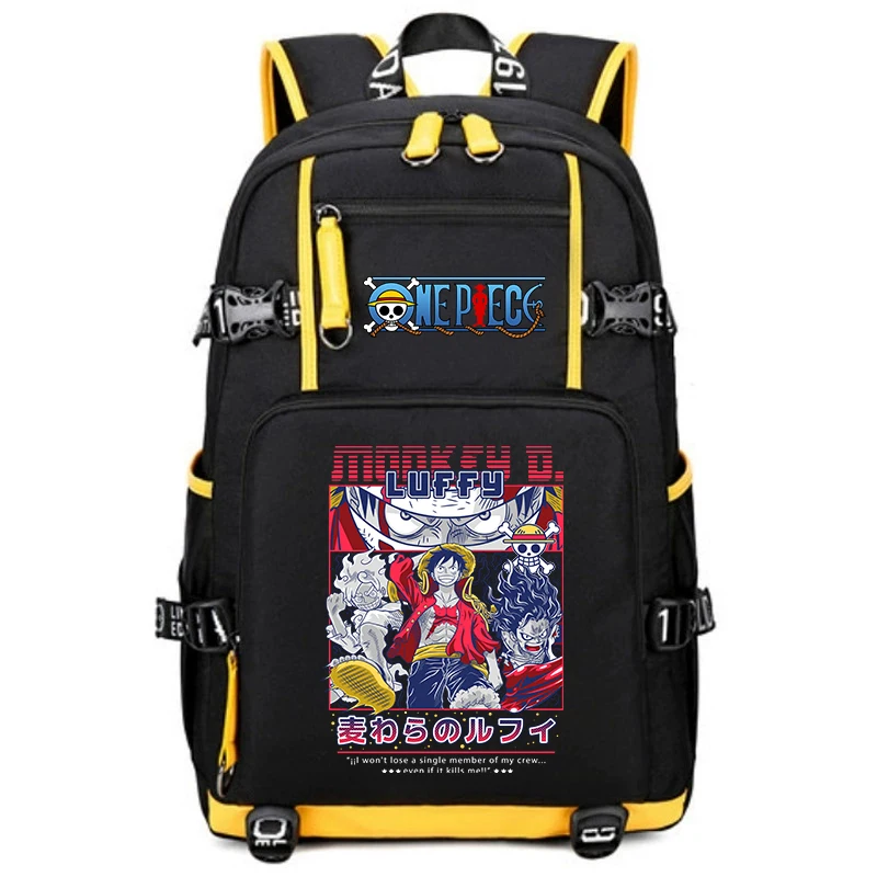Luffy Cartoon School Bag for Kids Large Capacity Lightweight Student Backpack Boys Girls Daypack 1
