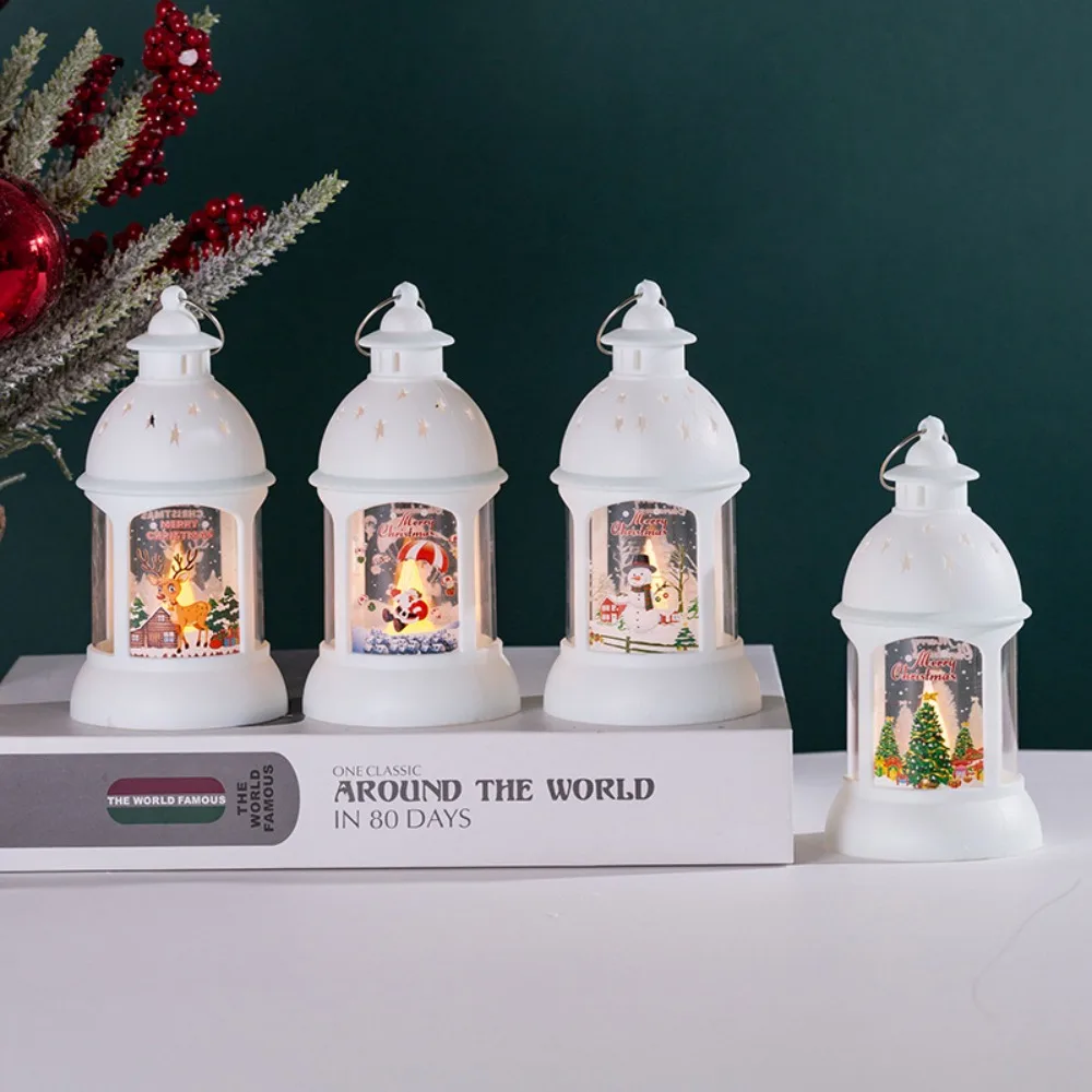 

Snowman Wind Lantern New Hanging Plastics LED Night Light Christmas Tree Pendant Santa Claus Candle Lights Christmas