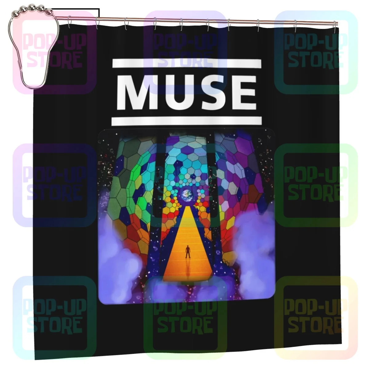 Muse British Rock Band Album Music Hot Shower Curtain Bathroom Curtain New Bath Decor Waterproof Fabric