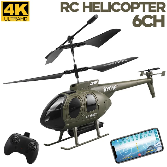 Hélicoptère télécommandé enfant,avion télécommandé 6Ch caméra 4K 2.4G,  helicopters remote control jouet volant électrique