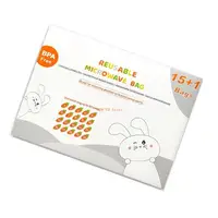 28TD 16/42 Count Cleaning Bag Reusable Microwave Steam Sterilizer Bags for Breastpump Part/Baby Bottle 20 Times/Sheet