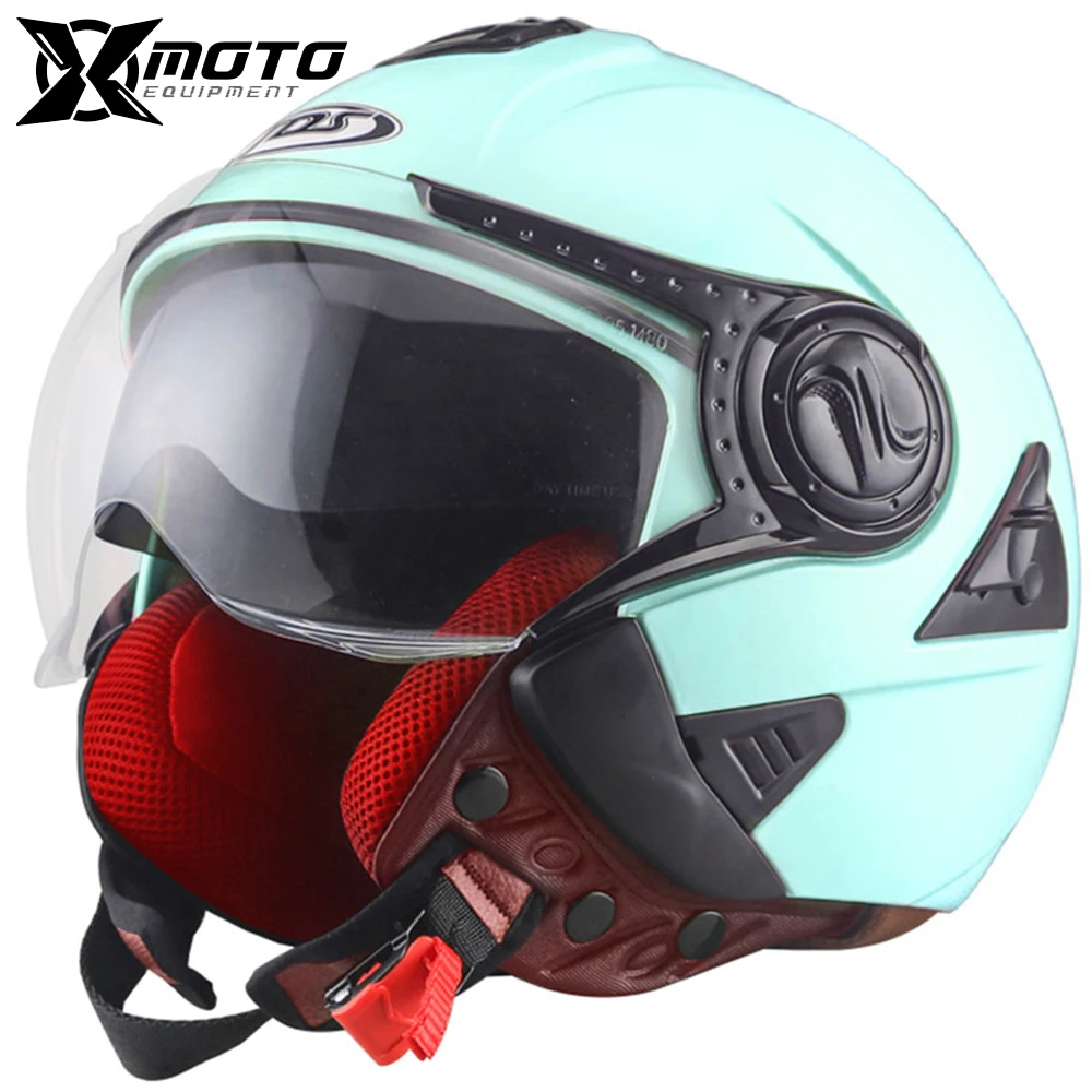 

Double Lens Casco Moto Open Face Scooter Motorbike Racing Helmets Downhill Racing Helmets Motorfiets Helm M-XL Motorcycle Helmet