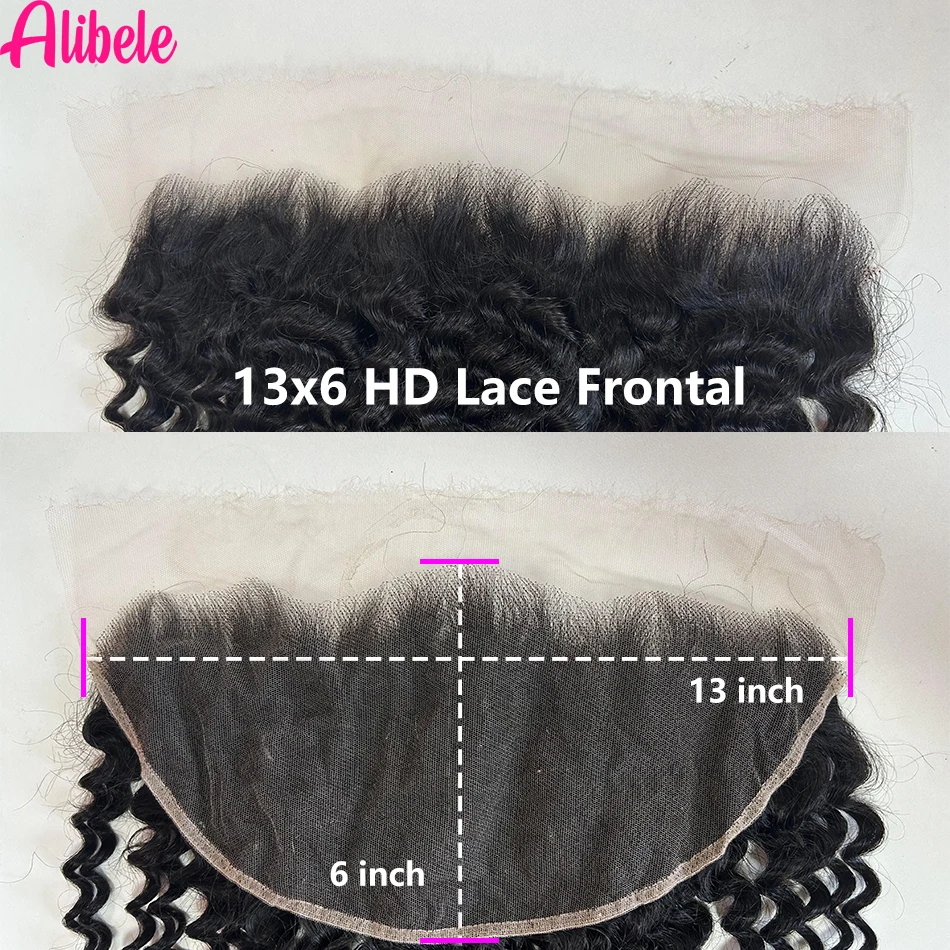 Peruvian Virgin Hair Lace Front 13X6 HD Lace Frontal Only 150% Density Pre-Plucked Hairline