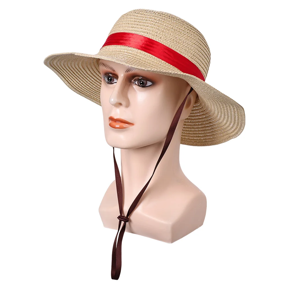 Adult Luffy Cosplay Woven Sailing Hat Cap Role Play For Costume Accessories Hats Men Boy Outfits Halloween Carnival Gifts Props