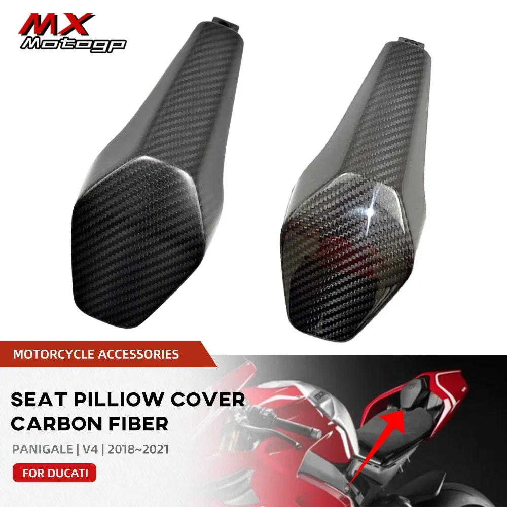 

Motorcycle Rear Hump Cowl Small Seat Cover Pillow For DUCATI Streetfighter Panigale V4 V4S V4R 2018-2022 Full Carbon Fiber Parts