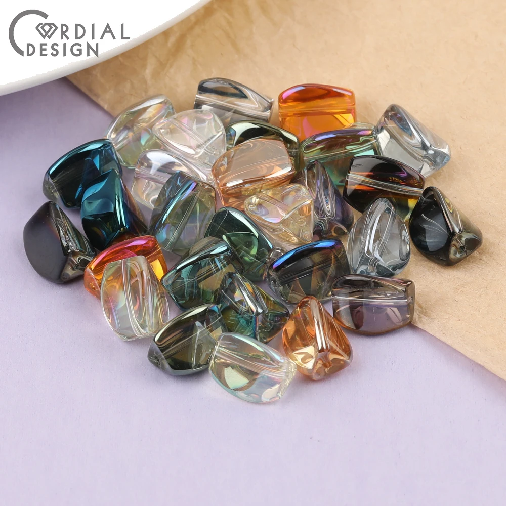 Cordial Design 10*12MM 300pcs DIY Glass Bead/Beads Making/Hand Made/Aurora Effect/Waterdrop Shape/Jewelry Findings & Components - cordial