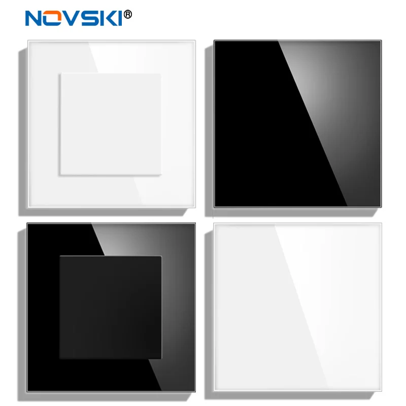 Blank Cover Plate Installation Iron Plate 82mm*82mm Tempered Glass Switch Socket Panel access panel,wall touch switch socket