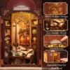 CUTEBEE DIY Book Nook Kit Miniature Wooden Dollhouse with Light Bookshelf Insert Decoration Bookshop Memories Model for Gifts 5