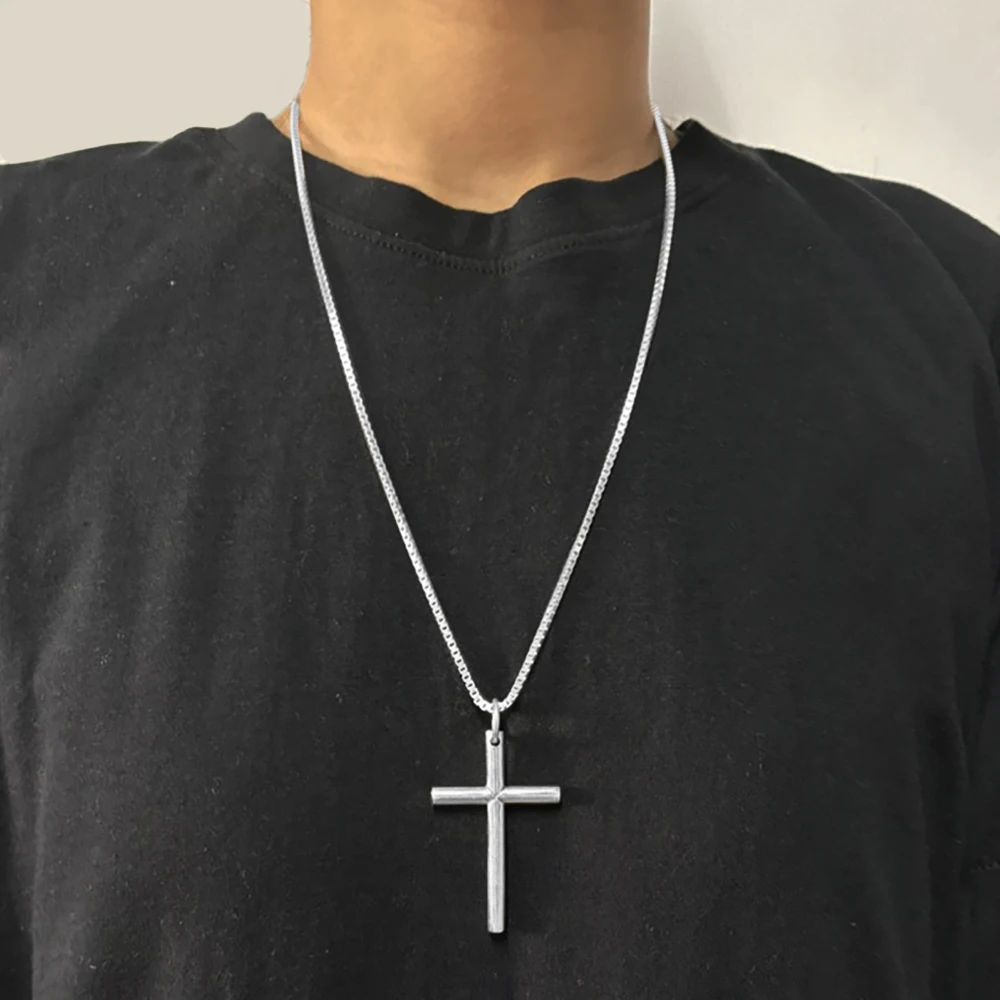 925 Sterling Silver Cross Pendant For Men And Women Smooth High Polishing Simple Design